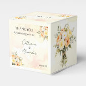 Rustieke Boho Waterverf Rozen bruiloft Dank u Bedankdoosjes (Voorkant Zijde)