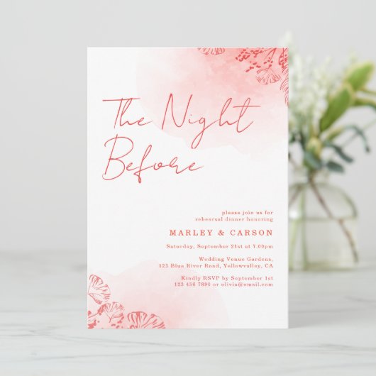 Rustieke Boho Waterverf Terracotta repetitie diner Kaart (Staand voorkant)