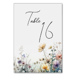 Rustieke Boho Waterverf Wildbloemen Kaart