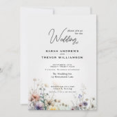 Rustieke Boho Waterverf Wildbloemen Kaart (Voorkant)