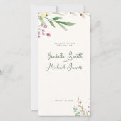 Rustieke Boho Waterverf Wildflowers Wedding (Voorkant)