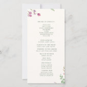 Rustieke Boho Waterverf Wildflowers Wedding (Achterkant)