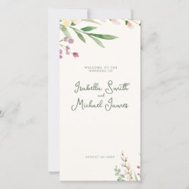 Rustieke Boho Waterverf Wildflowers Wedding