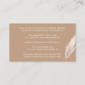 Rustieke Boho Wedding Details Enclosure Kaart (Achterkant)