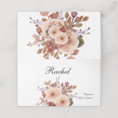 Rustieke Boho Wedding Place kaarten Plaatskaartje (Buitenkant ongevouwen)