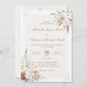 Rustieke Boho Wedding Printable Kaart (Voorkant)