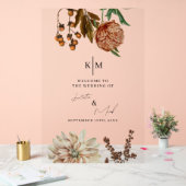 Rustieke Boho Welkom op onze bruiloft sticker Acryl Bord (Huwelijk)