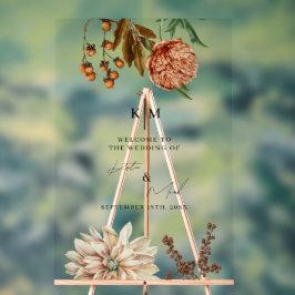 Rustieke Boho Welkom op onze bruiloft sticker Acryl Bord