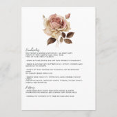 Rustieke Boho Westerse Trouw Bloemstuk Cowboy Trou Menu (Achterkant)