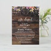 Rustieke Boho Wij Elopement Ontvangst Alleen Kaart (Staand voorkant)