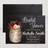 Rustieke Boho Wijnvat Bourgondië Rode Bruidsmeisje Kaart (Voorkant / Achterkant)