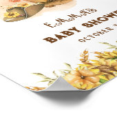 Rustieke Boho Wild Western Rodeo Baby shower Welko Poster (Hoek)