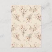 Rustieke Boho Wildbloemen Waterverf bruiloft Detai Informatiekaartje (Achterkant)