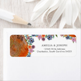 Rustieke Boho Wilde Bloem Bruiloft RSVP Retouradre Etiket