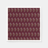 Rustieke Boho Wilde Bloem Chic Bourgondië Bruidsdo Servet (Voorkant)