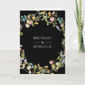 Rustieke Boho Wilde Bloem Foto QR Code Zwarte Trou (Voorkant)