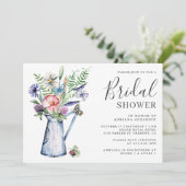 Rustieke Boho Wilde Bloemen Bruidsdouche Kaart (Staand voorkant)