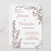 Rustieke Boho Wilde Bloemen Bruiloft Kaart (Voorkant)