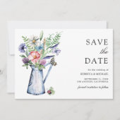 Rustieke Boho Wilde Bloemen Bruiloft Save The Date (Voorkant)