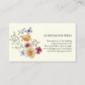 Rustieke Boho Wilde Bloemen Honeymoon Wens Informatiekaartje (Voorkant)