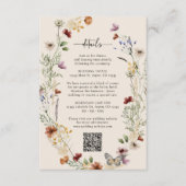 Rustieke Boho Wilde Bloemen Kaart Met Enveloppe (Voorkant)