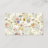 Rustieke Boho Wilde Bloemen Register Informatiekaartje (Achterkant)