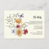 Rustieke Boho Wilde Bloemen Trouwdetails Informatiekaartje (Voorkant)