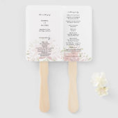 Rustieke Boho Wilde Bloemen Watercolor Programma Handwaaier (Voorkant en achterkant)