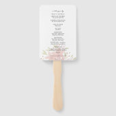 Rustieke Boho Wilde Bloemen Watercolor Programma Handwaaier (Achterkant)