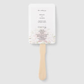 Rustieke Boho Wilde Bloemen Watercolor Programma Handwaaier (Voorkant)