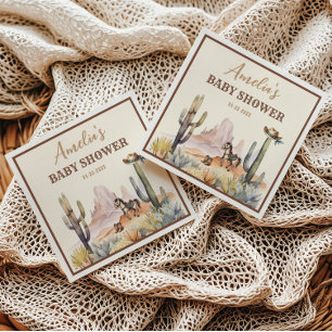 Rustieke Boho Wilde Westen Jongens Baby Shower Servet