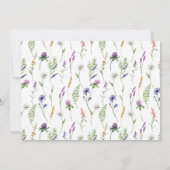 Rustieke Boho Wildflower Bloemen Bruiloft Save The Date (Achterkant)