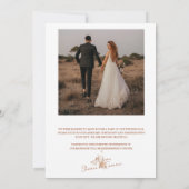 Rustieke Boho Wildflower Bloemen Details Bedankkaart (Achterkant)