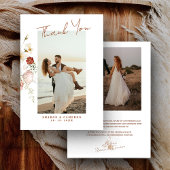 Rustieke Boho Wildflower Bloemen Details Bedankkaart