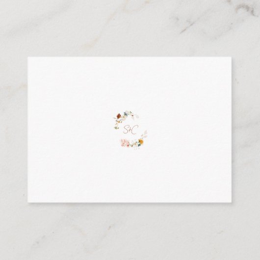 Rustieke Boho Wildflower Bloemen RSVP Kaarten (Achterkant)