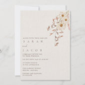 Rustieke Boho Wildflower Bohemian bruiloft Kaart (Voorkant)