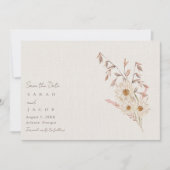 Rustieke Boho Wildflower Bohemian bruiloft Save The Date (Voorkant)