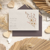 Rustieke Boho Wildflower Bohemian bruiloft Save The Date