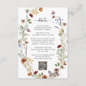 Rustieke Boho Wildflower Details Informatiekaartje (Voorkant)