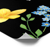 Rustieke Boho Wildflower Foto Huwelijk Welkom Teke Poster (Hoek)