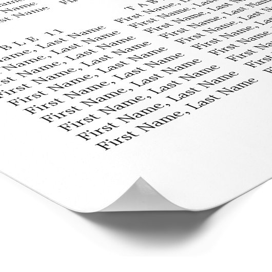 Rustieke Boho Wildflower Herfst Bruiloft Zitkaart Poster (Hoek)