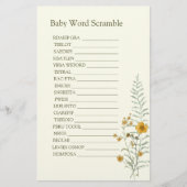 Rustieke Boho Wildflower Luier Raffle Kaart (Voorkant)