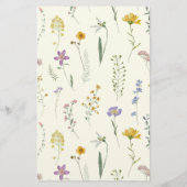 Rustieke Boho Wildflower Luier Raffle Kaart (Achterkant)