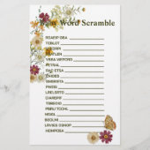 Rustieke Boho Wildflower Luier Raffle Kaart (Voorkant)