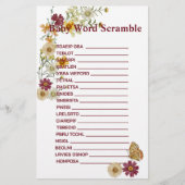 Rustieke Boho Wildflower Luier Raffle Kaart (Voorkant)