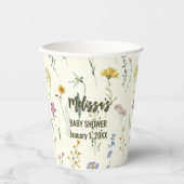 Rustieke boho wildflower papieren bekers (Voorkant)