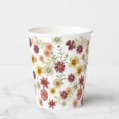 Rustieke boho wildflower papieren bekers (Achterkant)