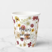 Rustieke boho wildflower papieren bekers (Voorkant)