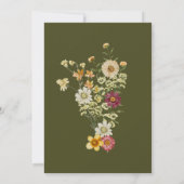 Rustieke Boho Wildflower Sage Groen Baby shower Kaart (Achterkant)