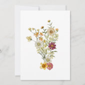 Rustieke Boho Wildflower Sage Groen Baby shower Kaart (Achterkant)